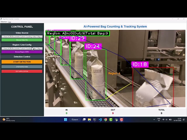 🏗️ Real-Time Industrial Bag Detection & Counting Using AI YOLOv11 + Python + Computer Vision
