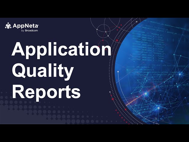 Configure an Application Quality Report in AppNeta Classic