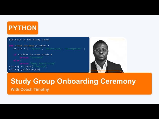 Python Study Group Onboarding Ceremony