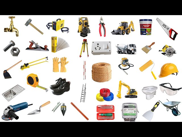 All Construction Tool Names with Picture | All Useful Tool Name In English | Engineering Tools Name