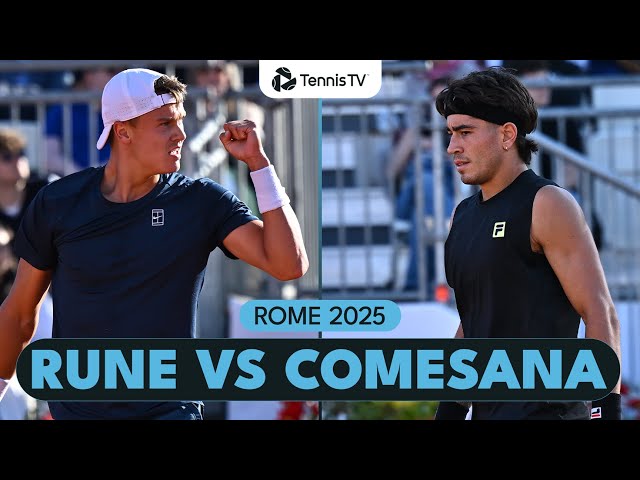 Holger Rune vs Francisco Comesana EPIC Match Highlights | Rome 2025