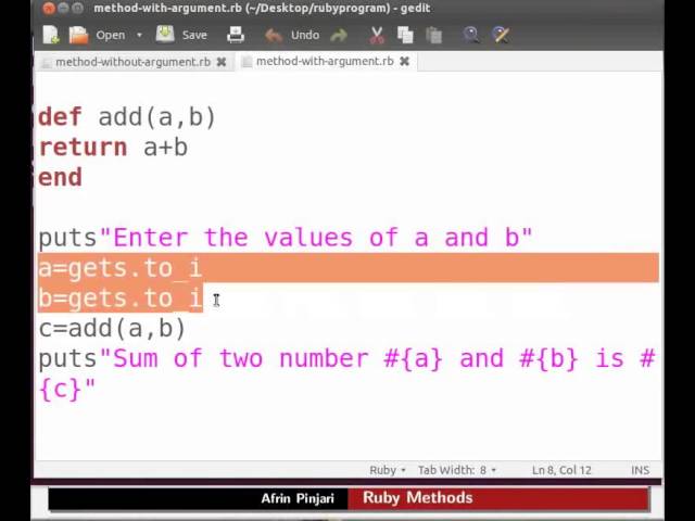Ruby Methods - Hindi