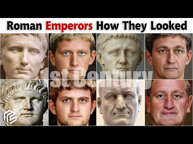 1st Century Roman Emperors | Realistic Face Reconstruction Using AI and Photoshop
