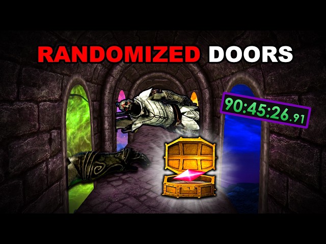 Can you find ALL 24 "Unusual Gems" With RANDOM DOORS? (Skyrim Survival)