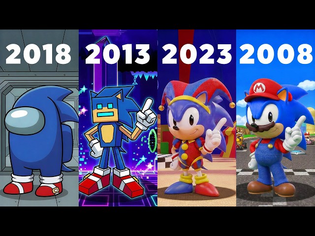 SONIC in different games EVOLUTION