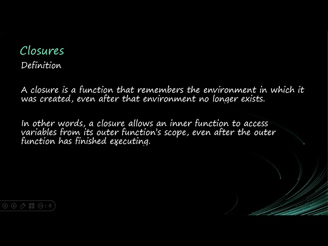 Closures & Higher Order Functions