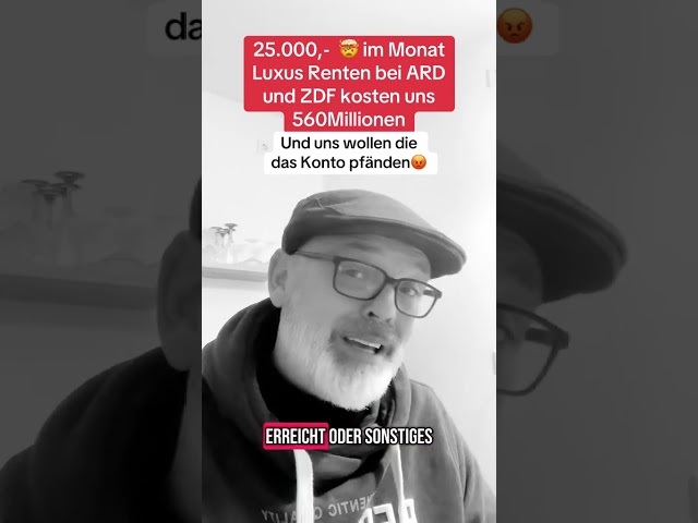 €25,000 monthly🤑 Luxury pensions at ARD & ZDF🤮
