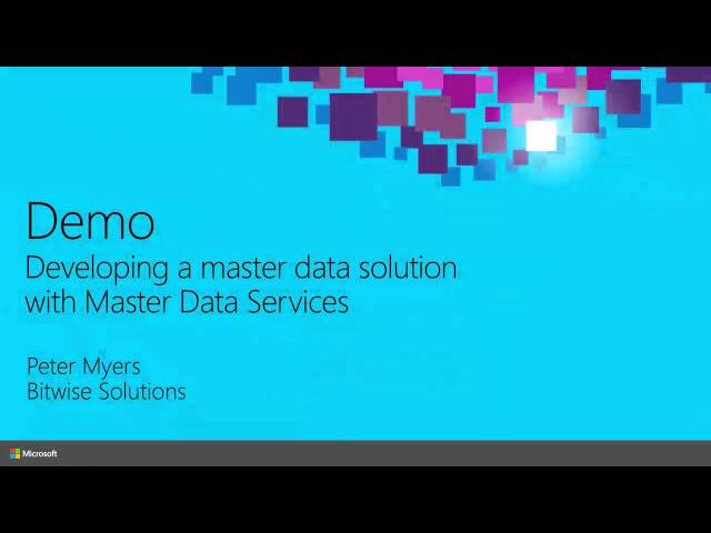 Microsoft Ignite New Zealand 2015 End to End SQL Server Master Data Services