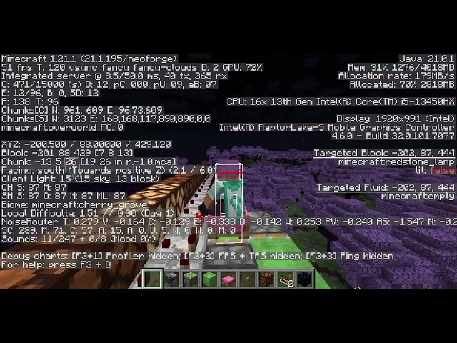 Quark 1.21 beta North/South Flying Machine Stool SAT_IN behavior