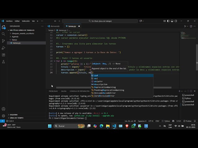 Integración Oracle SQL Developer y PYTHON