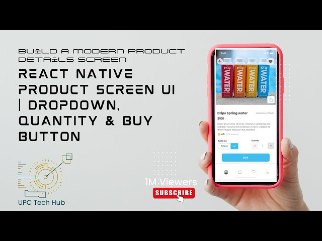 React Native Product Screen UI | Dropdown, Quantity & Buy Button | Part 7
