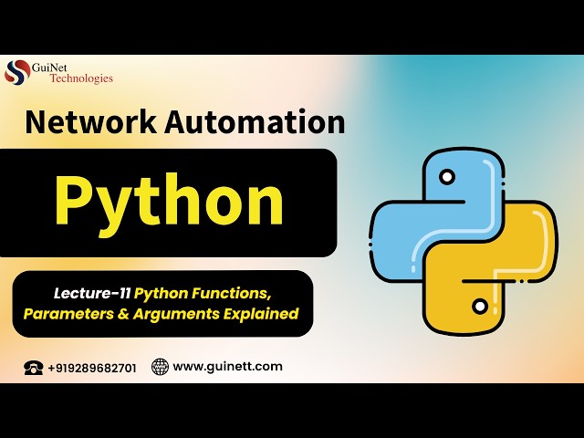 Lecture-11 Python Functions, Parameters & Arguments Explained