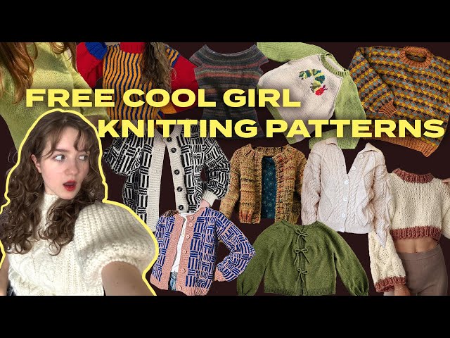 10 FREE knitting patterns for broke cool girls