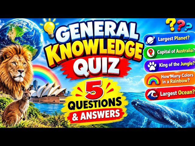 Can You Answer All 5 General Knowledge Questions? 🧠 | GK Quiz Challenge | Quiz USA BR