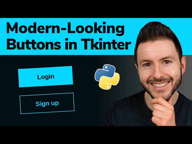 Create Modern Buttons With Tkinter in Python | Tkinter GUI Button Design in Python