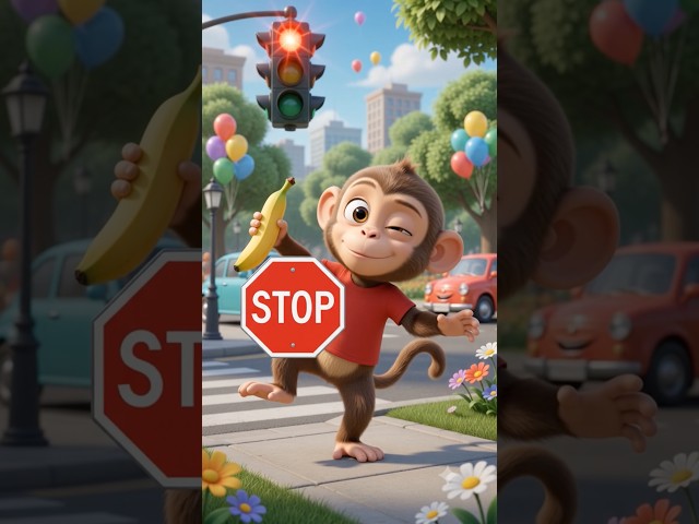 🚦 Can YOU Help Milo Cross the Road? 🐵 | Learn Traffic Lights with Milo | Safety Song for Kids