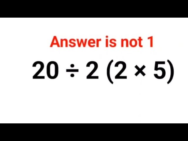20 ÷ 2 (2×5)  The answer is not 1. Many got it wrong!  Ukraine Math Test #math #percentages #ukraine