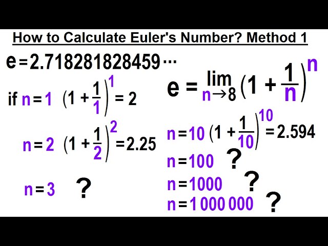Algebra Ch 46: Exponential Functions (8 of 12) How to Calculate Euler's Number? Method 1