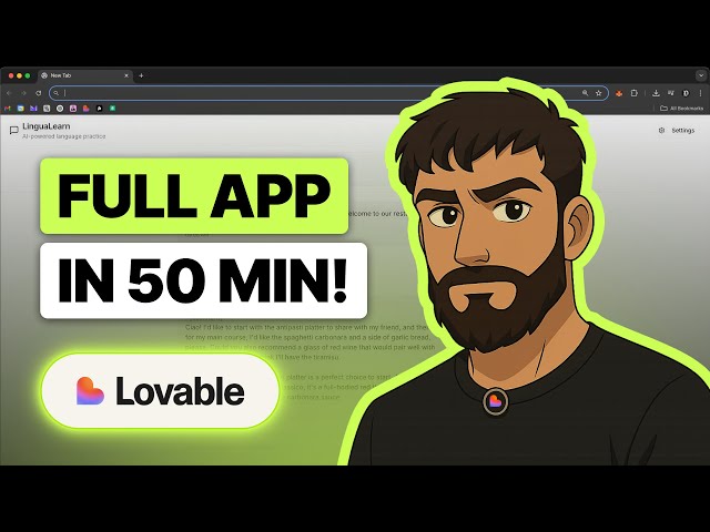 I Built a Complete AI App in 50 Minutes (Lovable Tutorial - FREE)