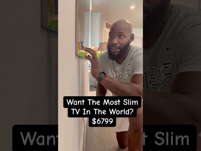 Thinnest tv In the world LG W6 Wallpaper #fyp #tech #tv #install #howto #trending #work #oled #viral