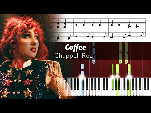 Chappell Roan - Coffee - Accurate Piano Tutorial with Sheet Music