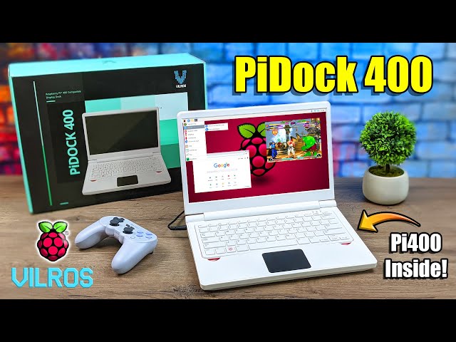 Turn Your Pi 400 Into A 13.3" Raspberry Pi Laptop With The PiDock 400!