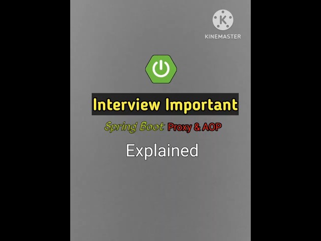 Spring AOP & Proxies Explained | Why @Transactional Fails in Interviews#shorts#java#springboot