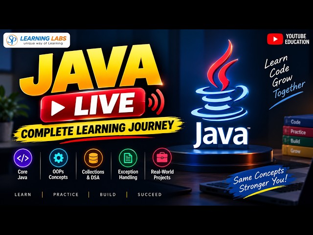 Java LIVE 🔴 | Master Java From Basics to Real-World Projects