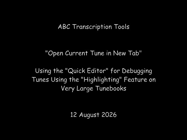 ABC Transcription Tools - "Open Current Tune in New Tab"
