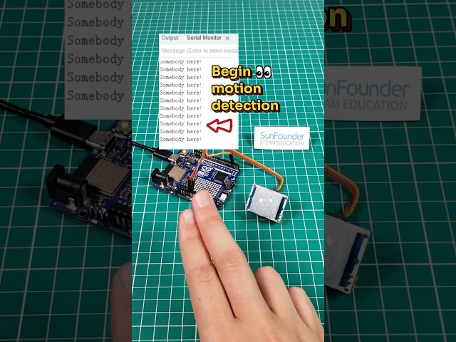 Motion detection - Arduino project for beginners PIR Motion Sensor #diy #stem  #engineering #robot