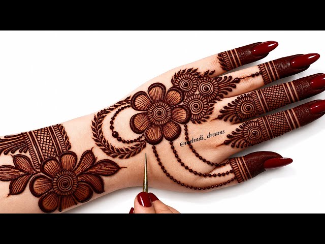 Simple & unique mehndi design for back hand |trending mehndi design|mehandi ka designs