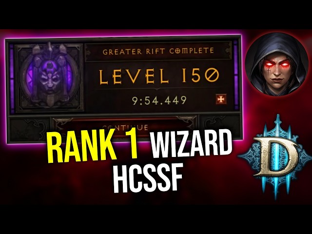 Diablo 3 - Rank 1 Wizard GR150 HCSSF (Season 38)