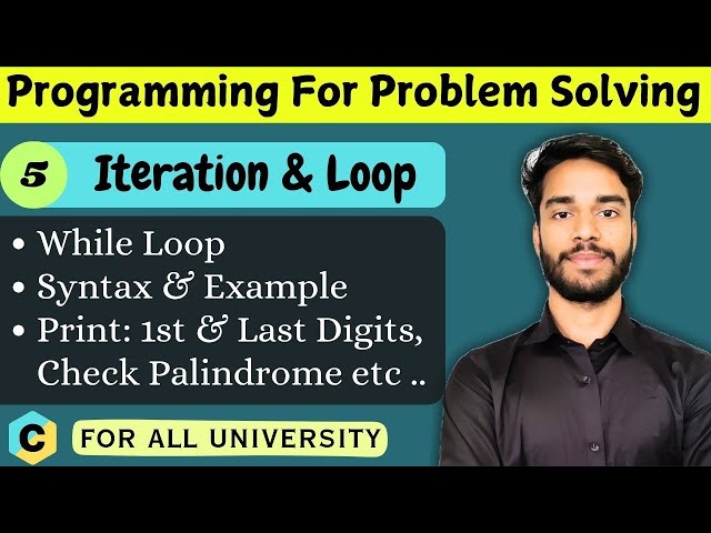 5.5 | while Loop Example | Entry Controlled loop | iteration & loop | C Language
