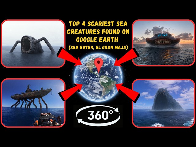 Video 360° - Top 4 Scariest Sea Creatures Found on Google Earth (Sea Eater, El Gran Maja)