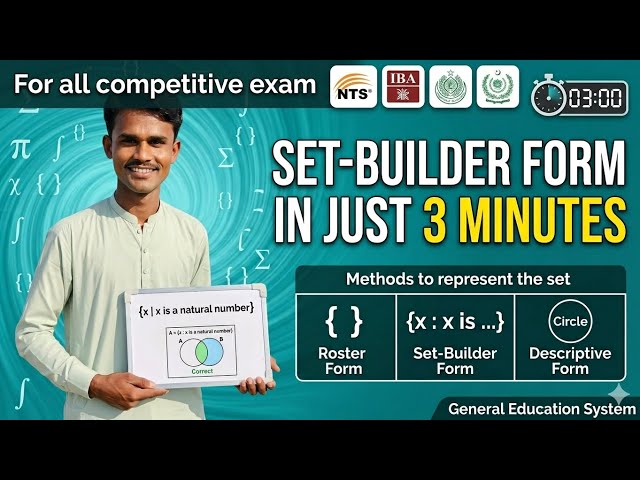 Set builder form of set for 6,7,8,and all competitive exam #maths #mathstricks #long #setbuilderform