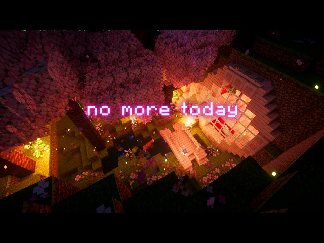finish up and go to sleep... (minecraft music & fire,water)