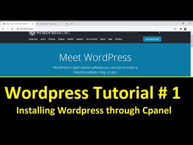 Wordpress Tutorial # 1 - Installing Wordpress using Cpanel | Wordpress | Cpanel | DIY