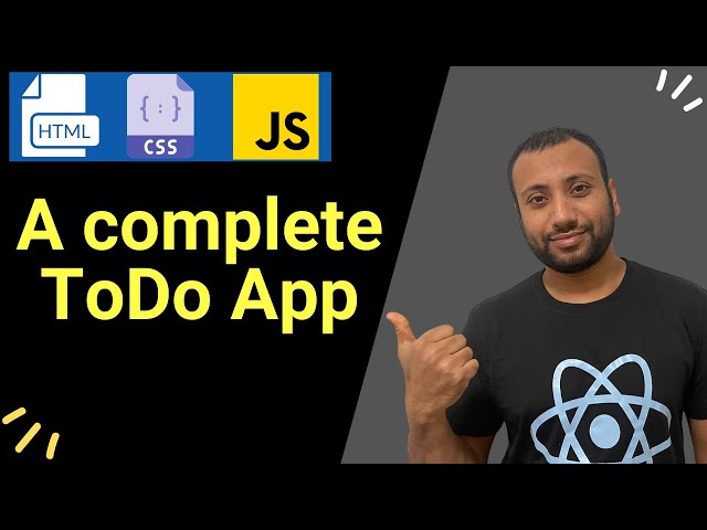 javascript bangla tutorial 94 : mini project 5 | A complete todo App (part-1)
