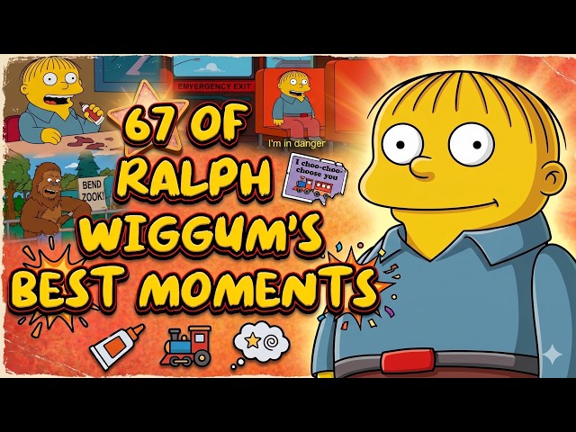 67 Ralph Wiggum Best Moments                             #ralphwiggum #cartoon #viralvideo #67 