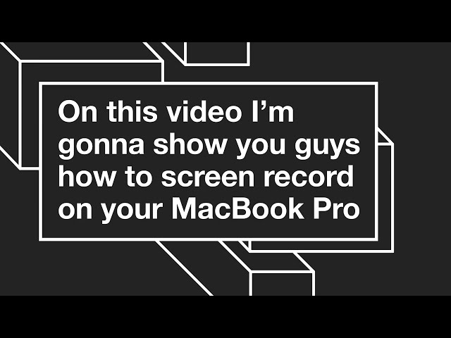 Tech tutorials how to screen record on MacBook laptop