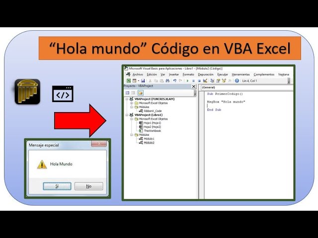Escribiendo tu primer código en vba excel (Hola mundo)