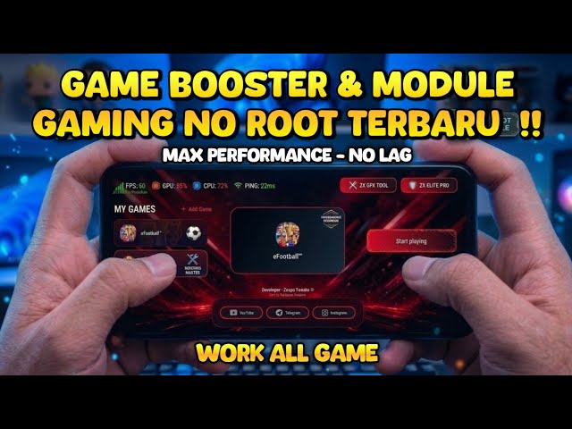 UPDATE! Game Booster + Module Gaming No Root Terbaik, Libas Semua Game Berat!