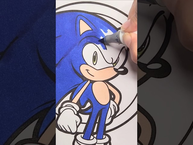 SONIC the HEDGEHOG Coloring Page #sonic #sonicthehedgehog  #coloring #kidsvideo #coloringpage