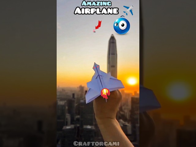 How to Make Jet Airplane ✈️ With Craft Paper 😱 || Super Airplane ✈️ #shorts #craft  #origami #diy
