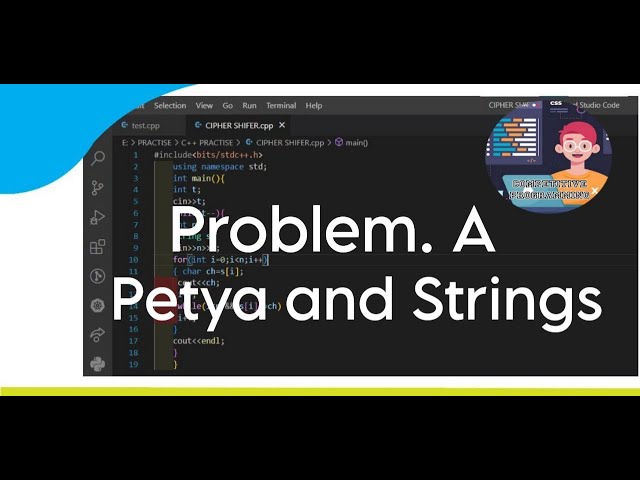A. Petya and Strings || Programming With Sakib ||