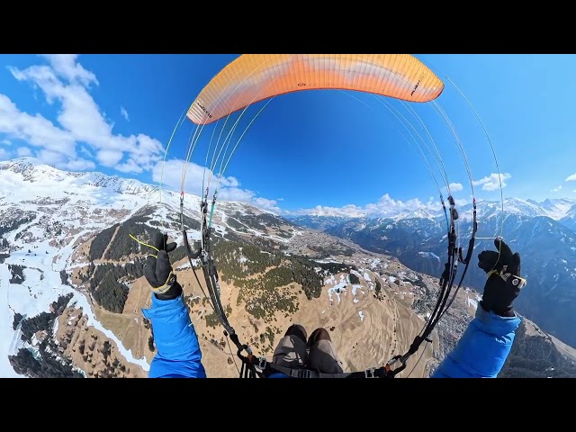 RAW 4K Paragliding #412: Launching in the far back end of Ski Resort Serfaus