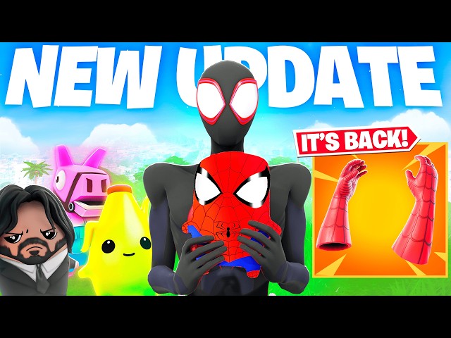 🔴*NEW* SPIDERMAN UPDATE, NEW SPRITES, NEW SIMPSONS MAP! (FORTNITE LIVE)
