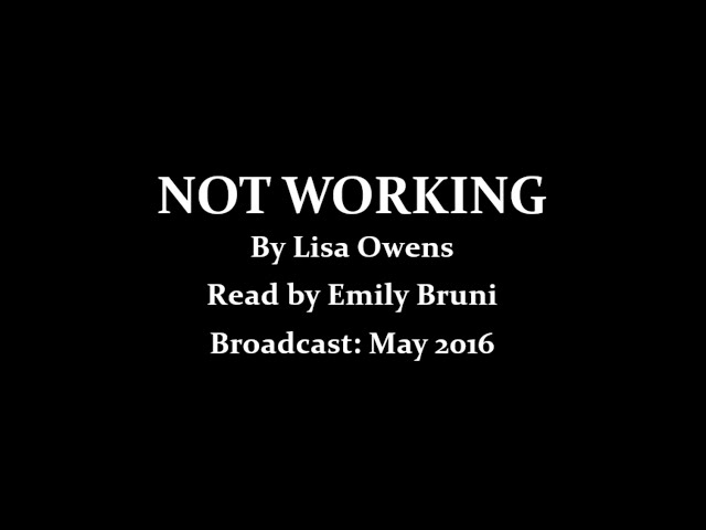 Not Working (2016) by Lisa Owens; read by Emily Bruni