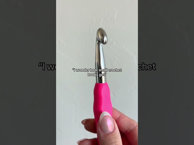 How BIG and SMALL do crochet hooks get? 😳 #crochet #crocheting #crafts #diy