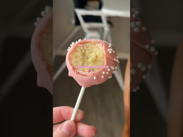 How to make starbucks cake pops💕 #starbucks #cakepops #diy #baking #recipe #vlog #cookwithme #sahm